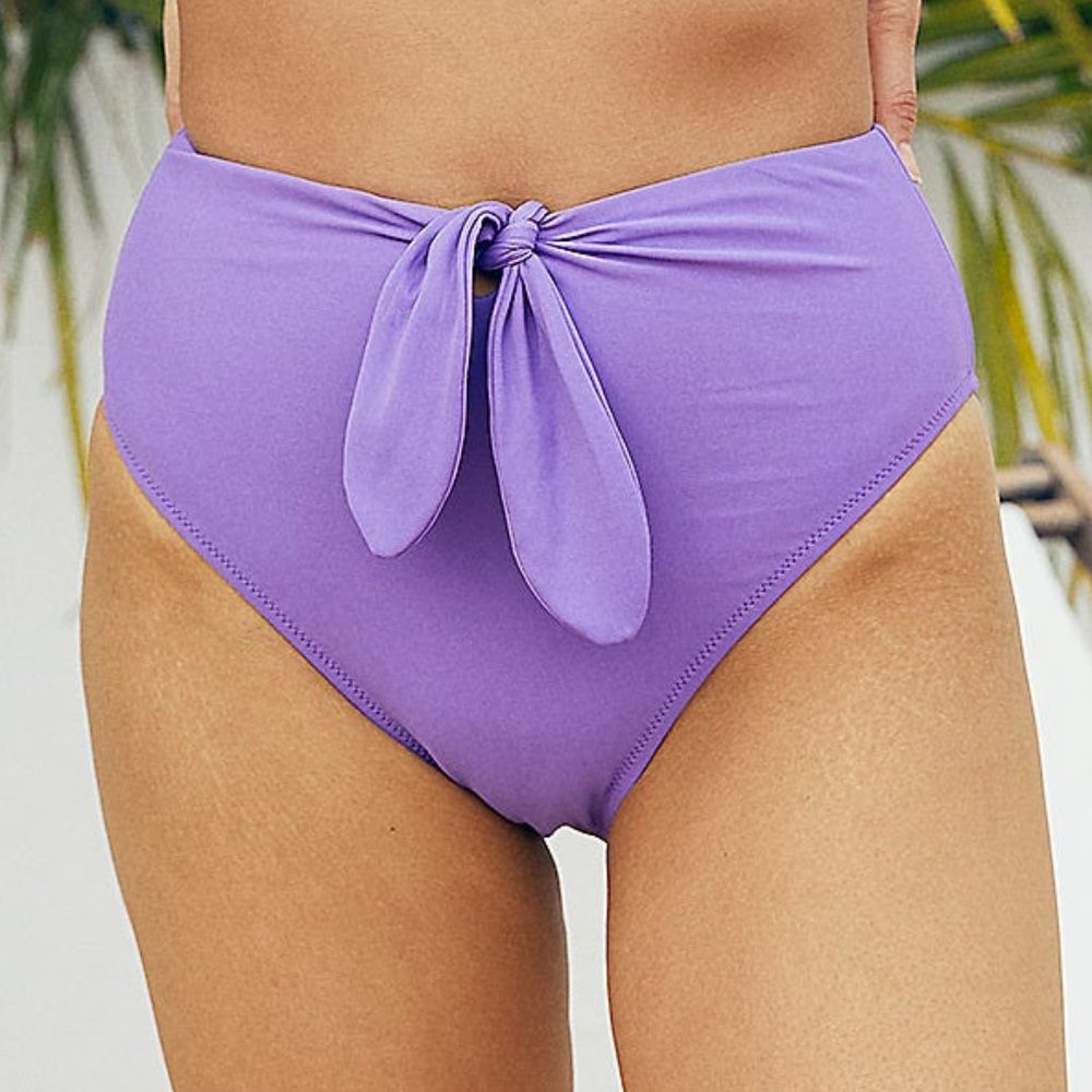 Hop Lun High Waisted Tie Bikini Bottom Size S